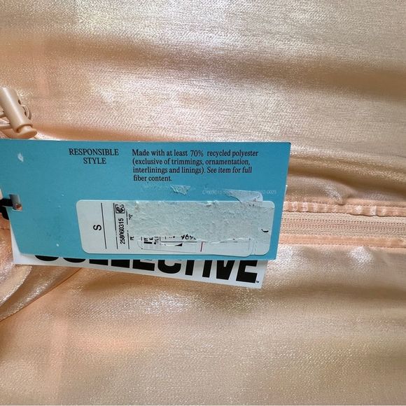 Future Collective Peach Color Organza Hooded Jacket w/Zippered Front & Pockets - Picture 13 of 15